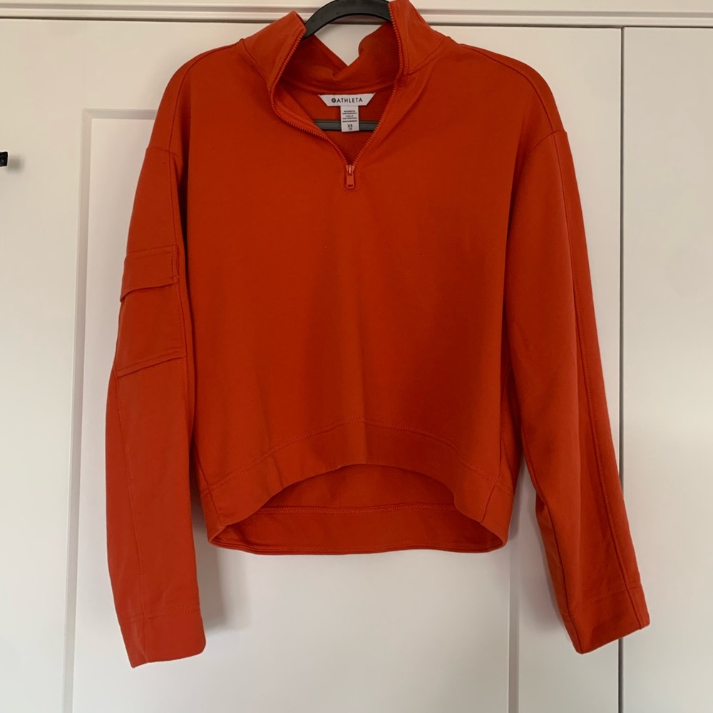 Athleta Terry 1/4 Zip Sweatshirt